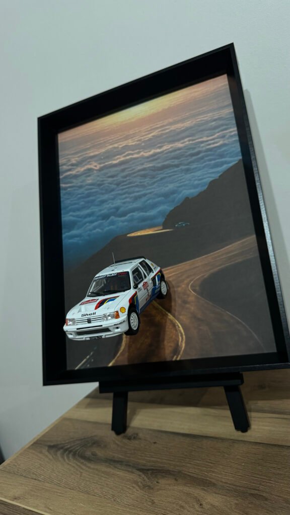 Tableau 3D Peugeot 205 T16 sur la montée de Pikes Peak