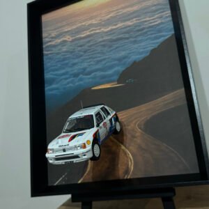 Tableau 3D Peugeot 205 T16 sur la montée de Pikes Peak