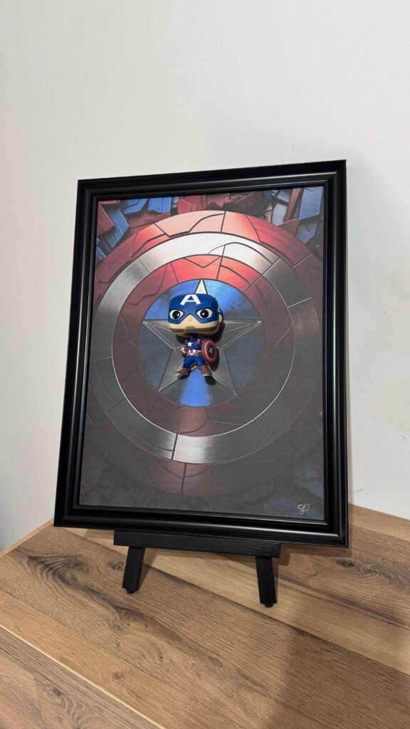 Tableau 3D Captain America Pop