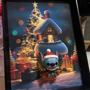 Tableau 3D Stitch de Noel